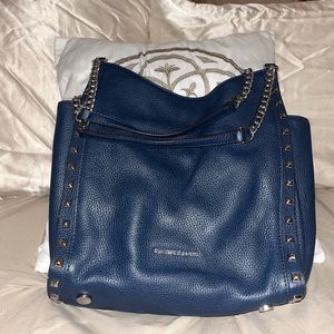 Blue Michael Kors Newburyport Damson Stud Medium Chain Tote
